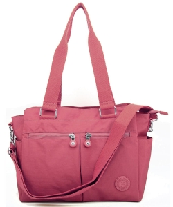 MARSEA Canvas Large Satchel Bag NY2001 BURGUNDY